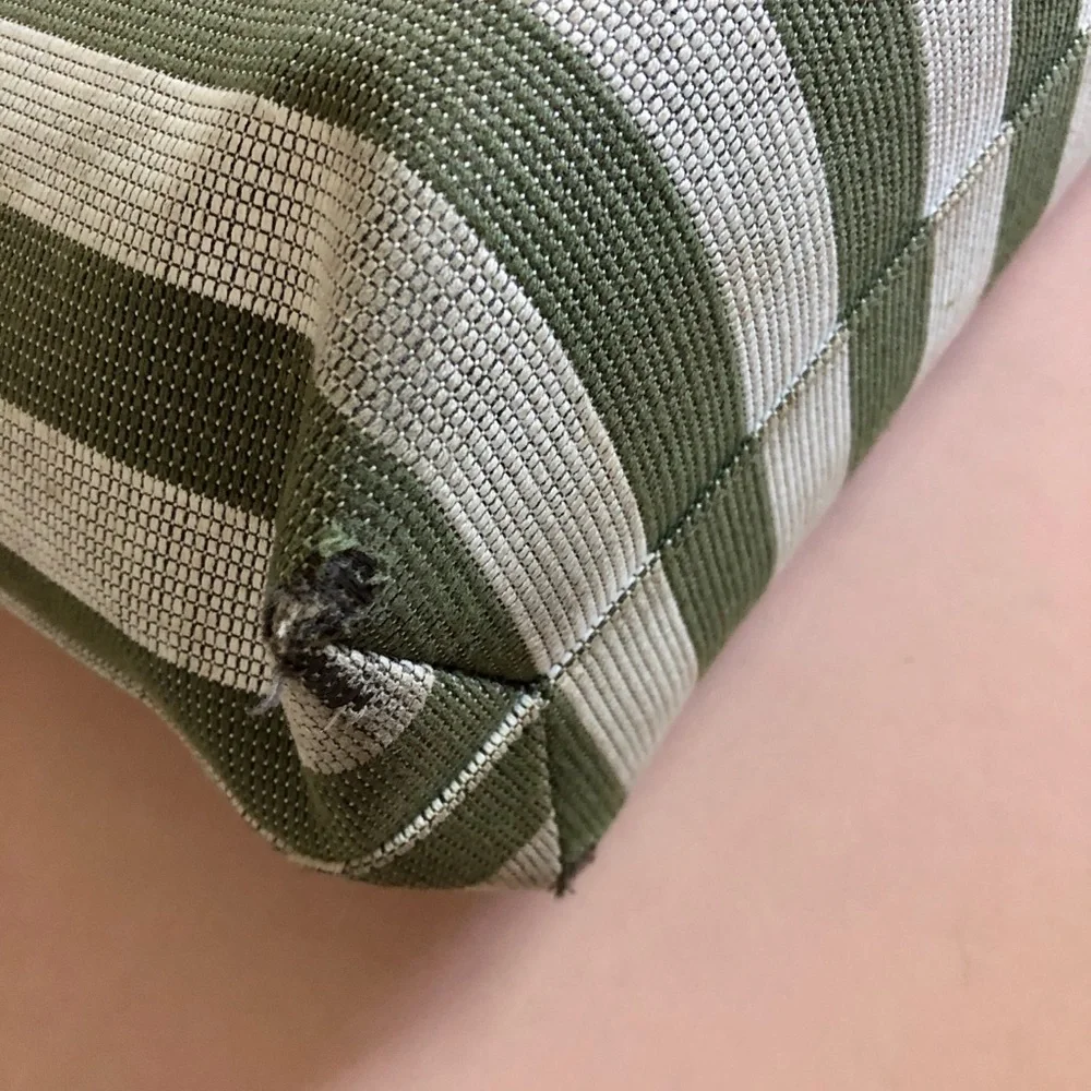 MANSUR GAVRIEL North Tote Moss/White Striped Handbag Box & Dust Bags Orig. $585 - Picture 10 of 11